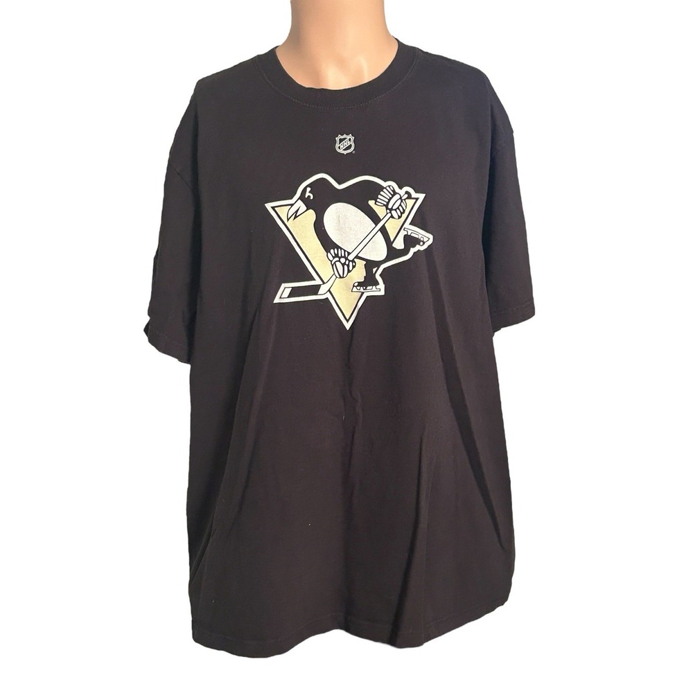 Pittsburgh Penguins Max Talbot #25 Black T Shirt Mens 2XL Reebok NHL